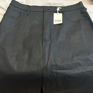 ANA Black Faux Leather Pants